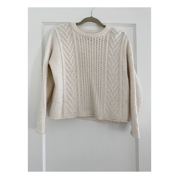 Madewell Chunky Cable Knit Sweater Top Small - Picture 1 of 7